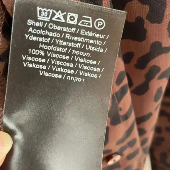 EUC Minimum Bilda Brown Leopard Print Button Down 100%viscose Women Shirt- EU 34 - Picture 11 of 13